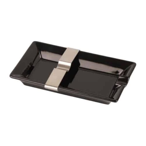 Cigarraskfat svart keramik för en cigarr