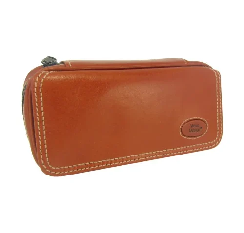 Martin Wess Pipväska äkta läder för 2 pipor