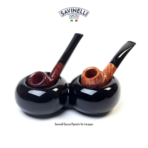 Savinelli Goccia Pipstativ Svart 2 pipor