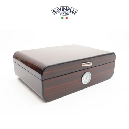 Savinelli Humidor Lackad Ebenholts