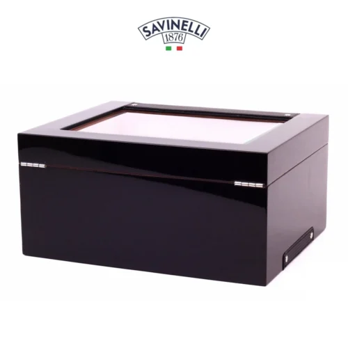 Savinelli Humidor Svartlackad glaslock