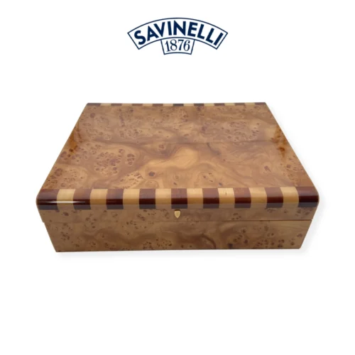 Savinelli Pipschatull Intarsia och valnötsrot