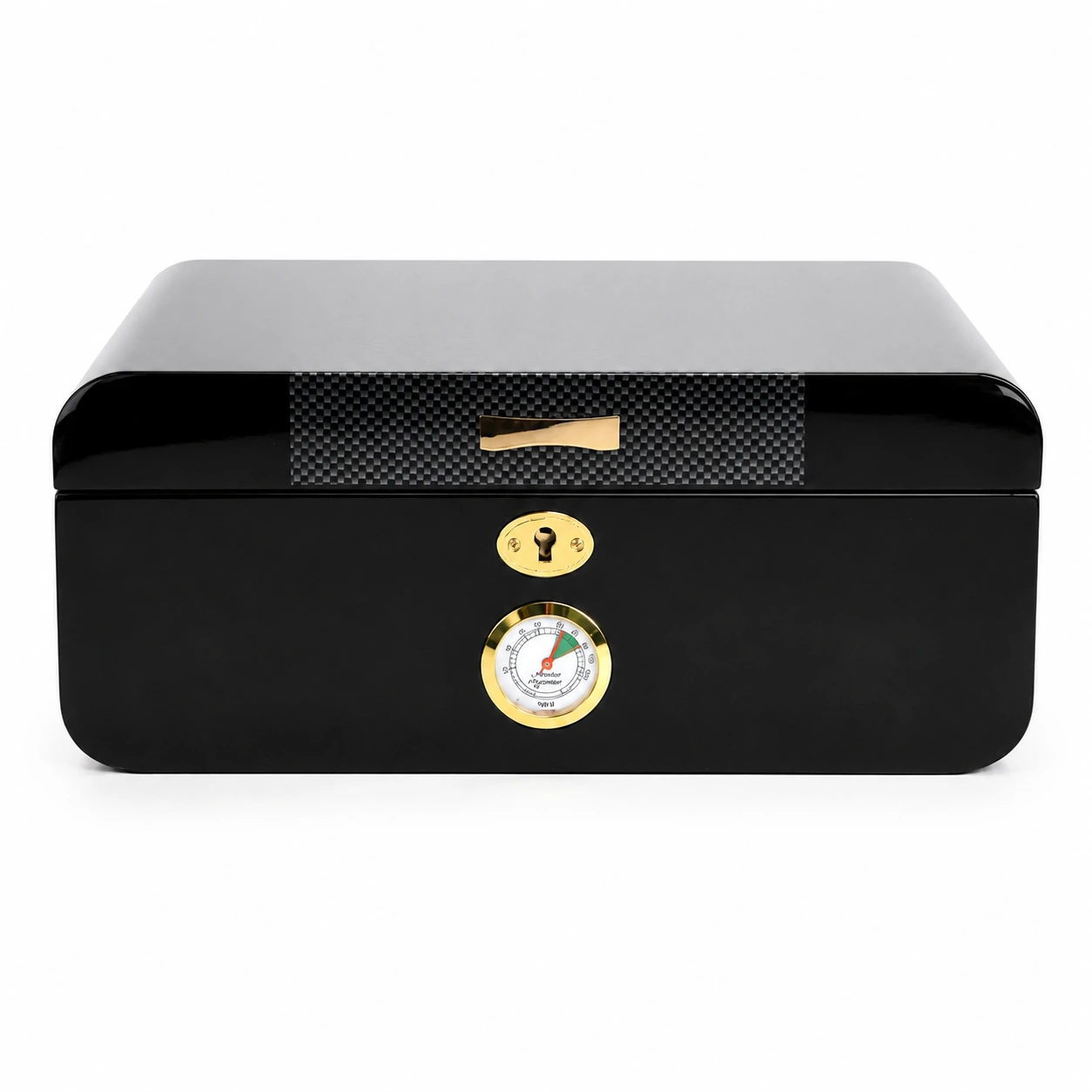 Savinelli Humidor Svartlackad Carbon med Nyckel