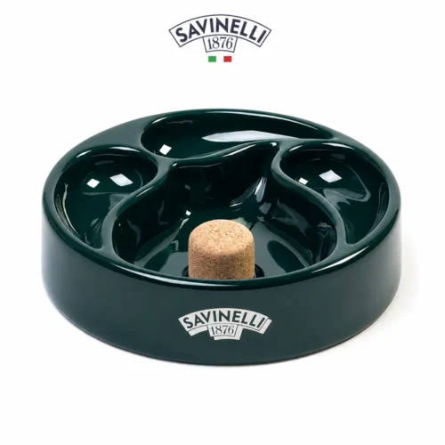 Savinelli Askfat med pipställ 3 pipor Grön